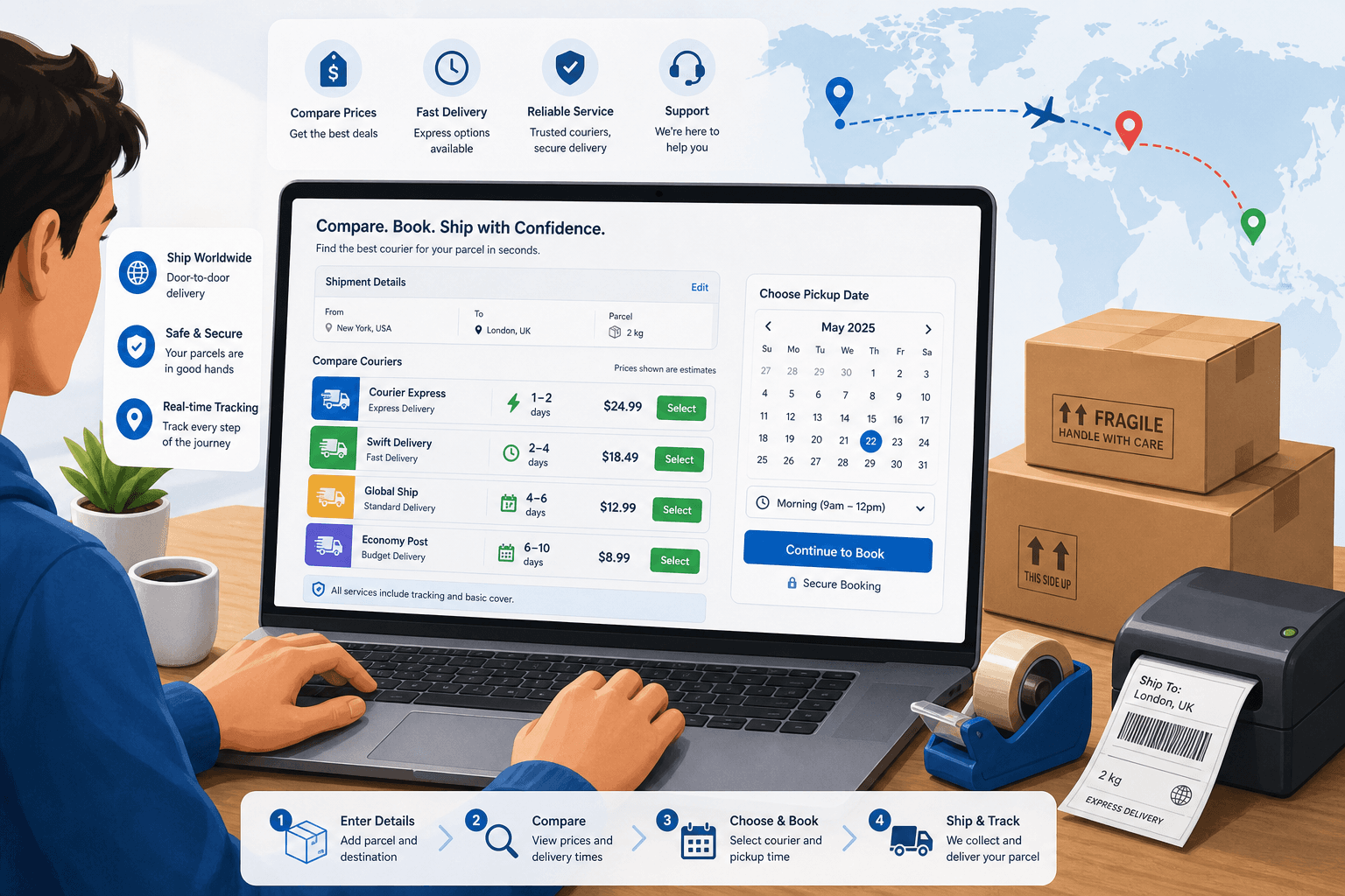 Ship Smarter Online with www.parcel2go.com