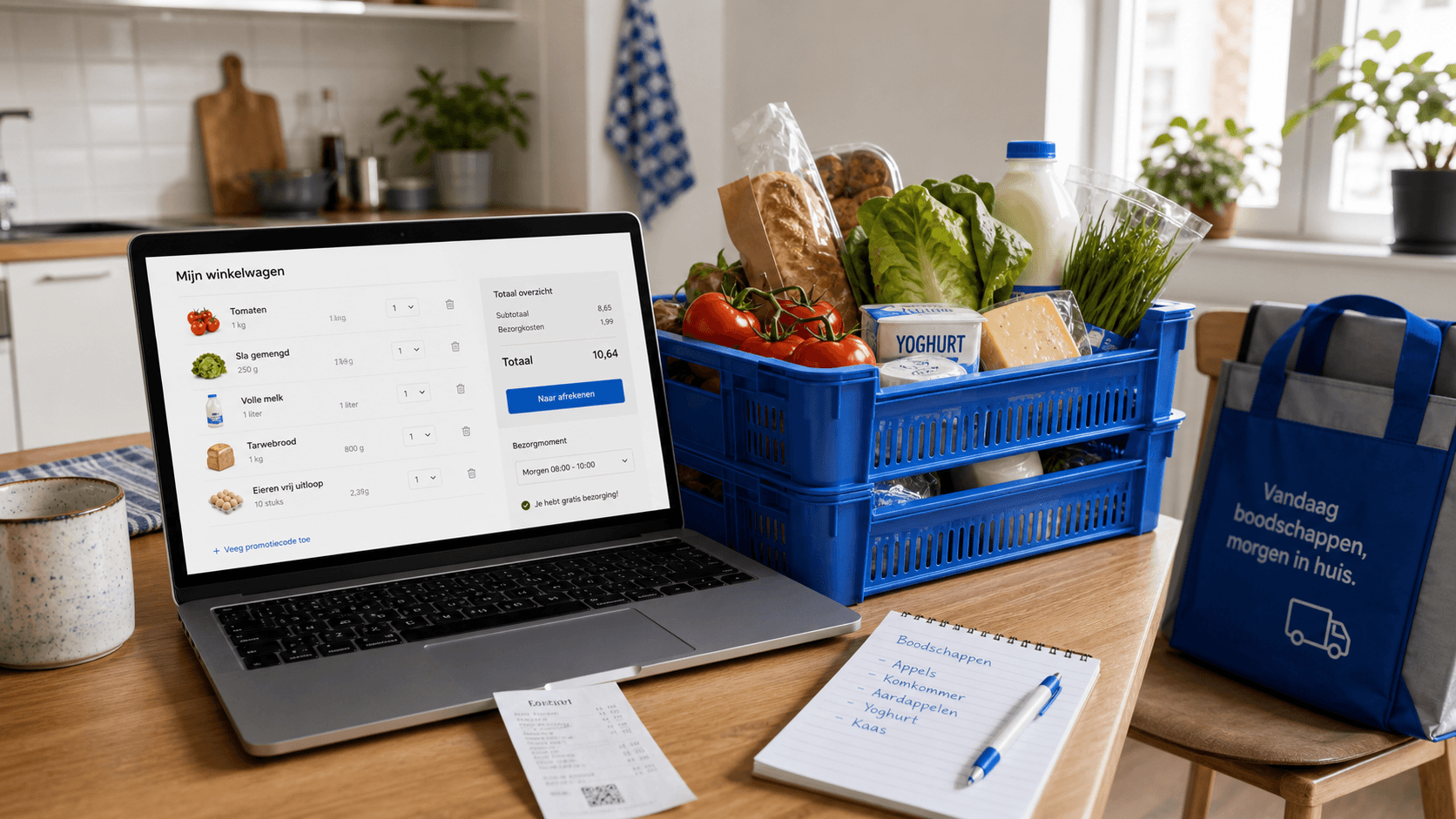 Slim online boodschappen doen bij ah.nl: bezorging, Bonus en tips